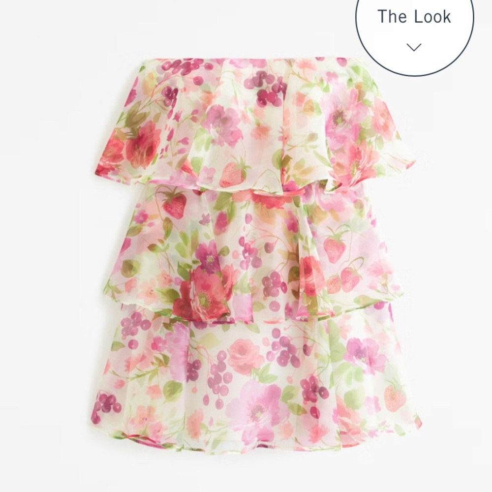 Abercrombie and Fitch Organza tiered mini dress